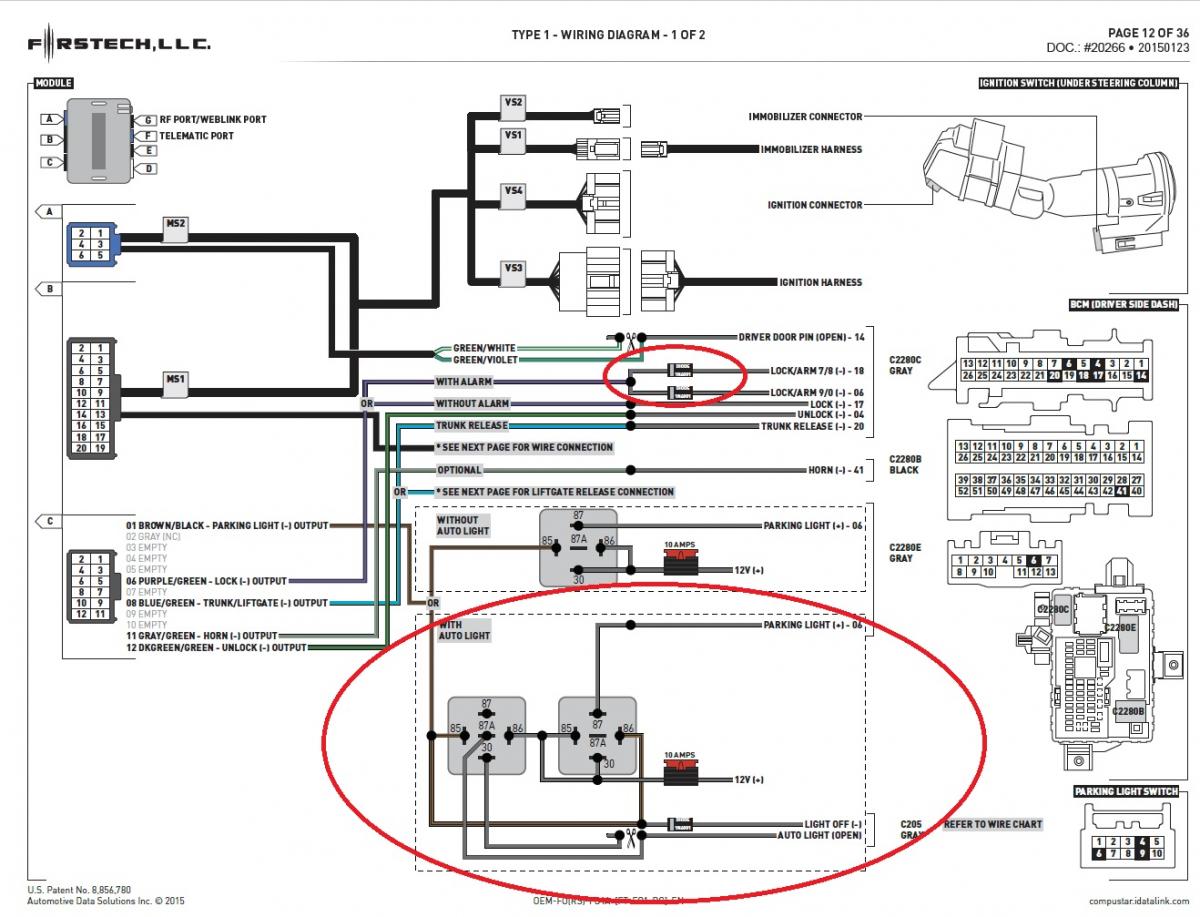 2010 Fusion idatalink 3xLock remote starter wiring issue - Alarms